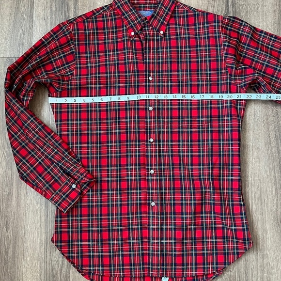 EUC Pendleton Royal Stewart Tartan Pure Virgin Wool Button Down Sz M - Picture 9 of 12